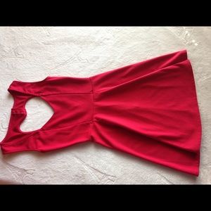 Red heart back skater dress